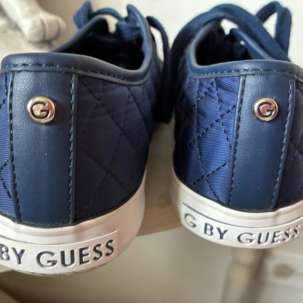 Guess Navy Quilted Lace-Up Sneakers - Picture 2 of 6